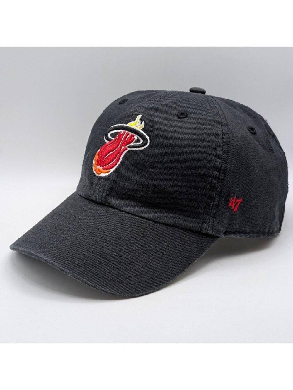 Miami Heat Hat Cap '47 Brand NBA Basketball Adjustable Strap Back Black Unisex